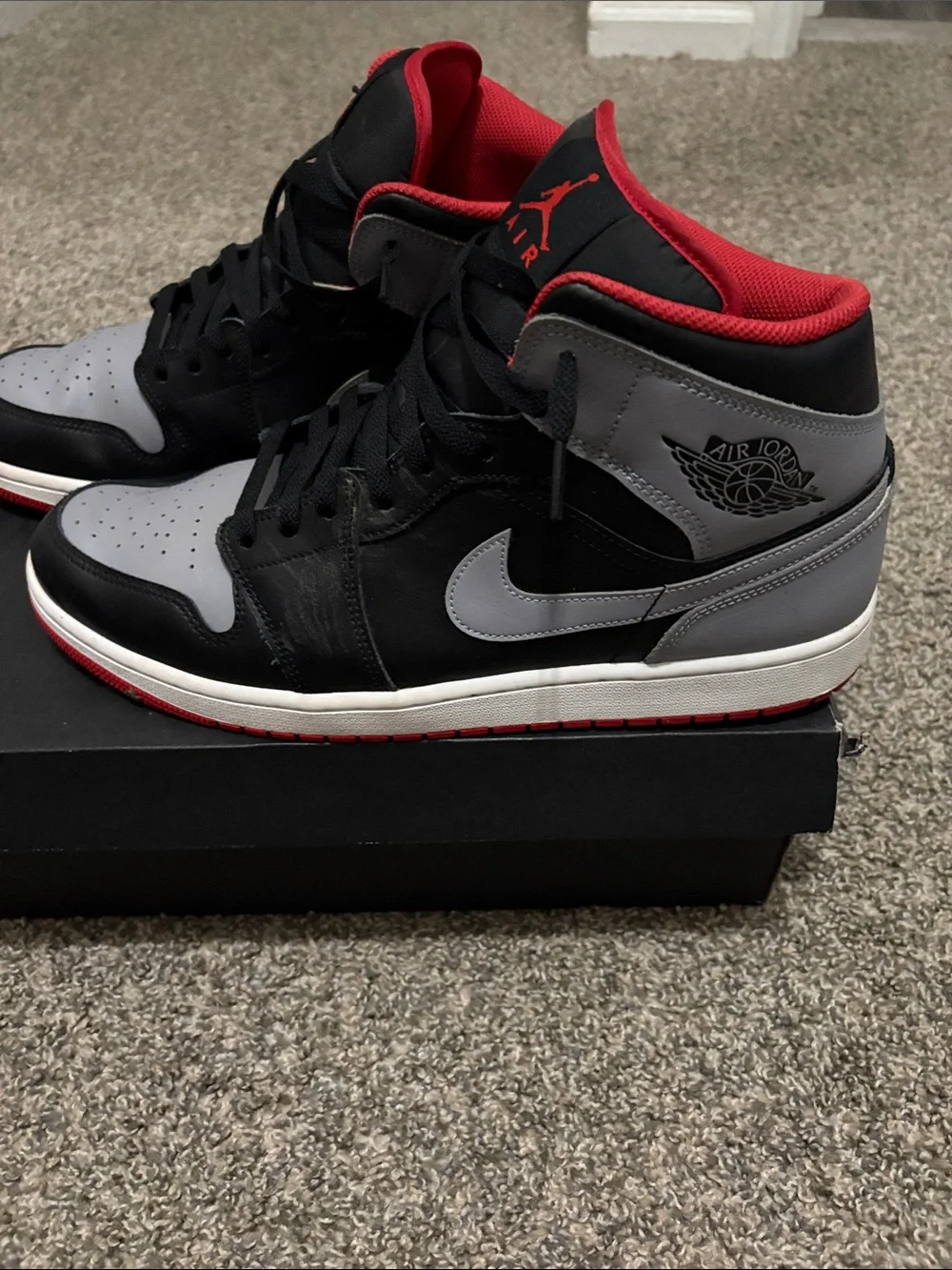 Nike Air Jordan High-Top Sneakers — Black/Gray/Red